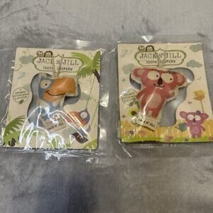 Jack N' Jill Tooth Keepers Fairy Pillow Organic Cotton - Lot Of 2 - Bird & Koala